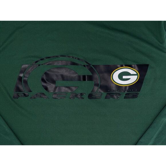 Green Bay Packers Men's Shirt Large Green Coolbase Majestic Long Sleeves Logo - Picture 3 of 7